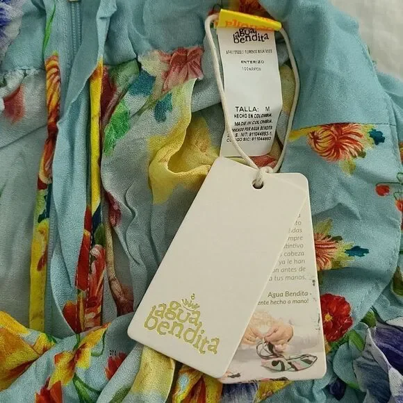 NWT Agua Bendita Florence Bouk Multiway Jumpsuit Size M